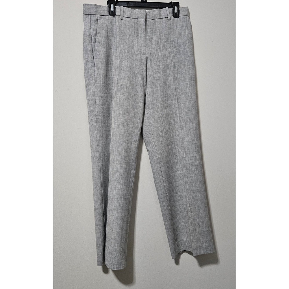 Gap Modern Trouser Gray Straight Leg Dress Pants Womens 12 R Heathered Office